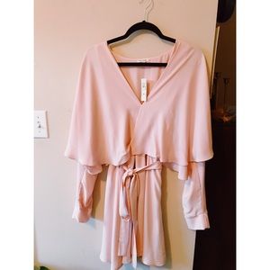 River Island pink wrap dress